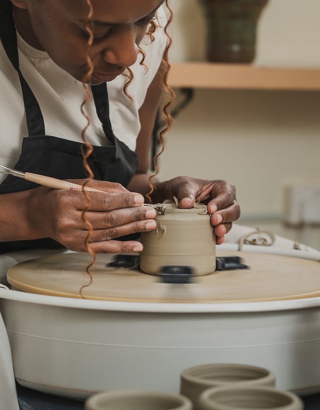 Trimming is where pottery starts to take its final shape ✨

One of the essential