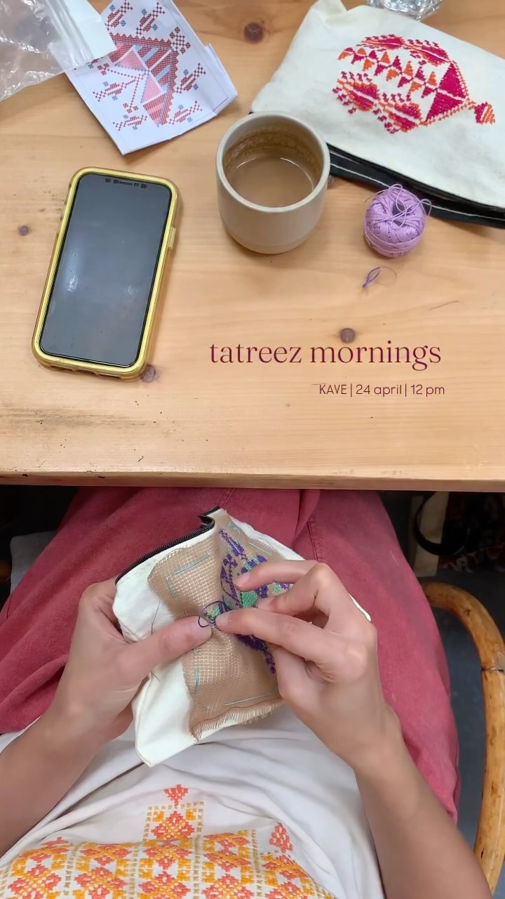 see you this sunday for tatreez before starting our long eid holiday! bring your