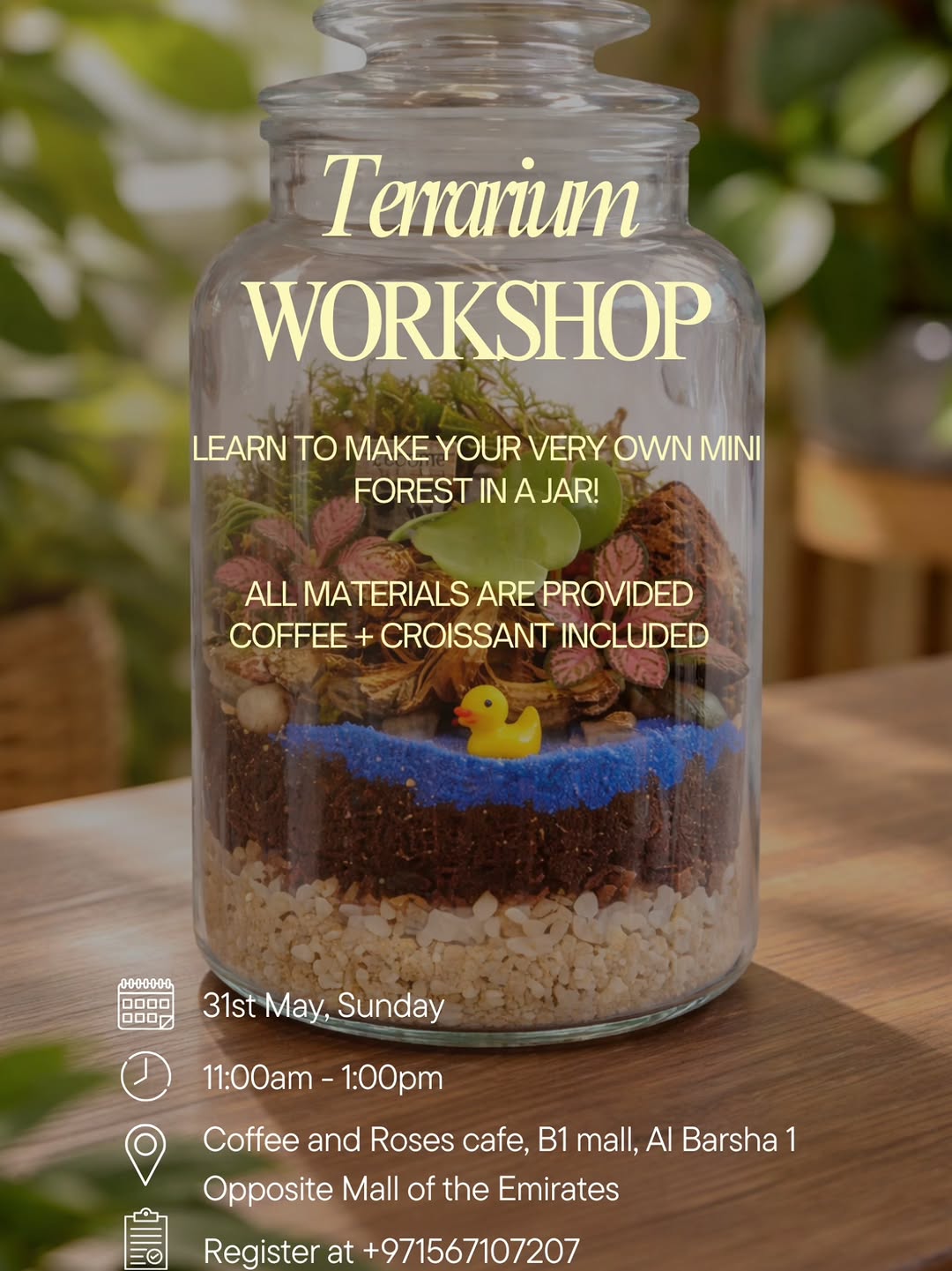 🌿 CLOSED TERRARIUM WORKSHOP 🌿

Create your very own self-sustaining green world 