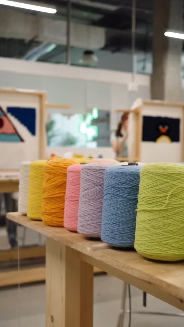 Warning: tufting may lead to yarn addiction and oversized rugs 🧶😂🌟