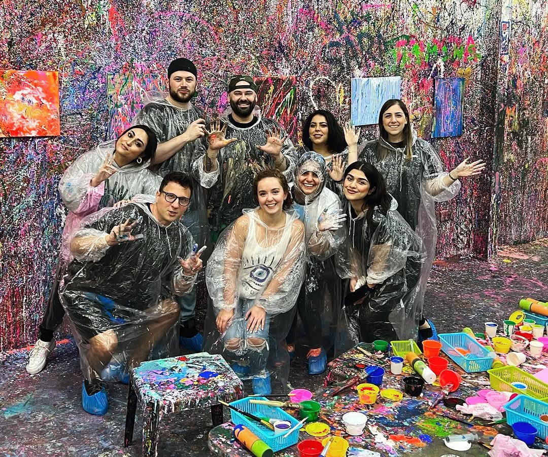 Get as messy as you want and create art as you wish! Party with us and make new 